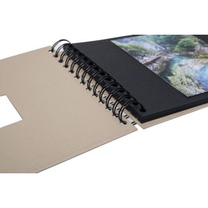 Альбом на спирали HNFD BULDANA taupe metallic 23x17 см 40 черных страниц