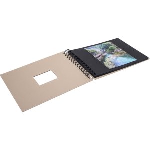 Альбом на спирали HNFD BULDANA taupe metallic 23x17 см 40 черных страниц