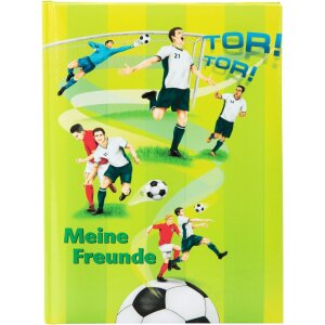 Goldbuch Freundebuch Fußballer grün bunt A5 88...