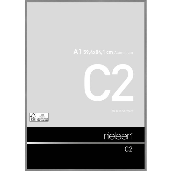 Алюминиевая рама C2 текстурированная серая матовая 60x84 см