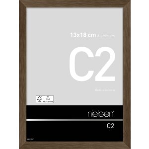 Алюминиевая рама C2 структура орех матовый 13x18 см