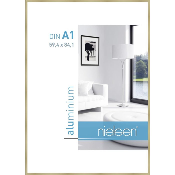 Алюминиевая рамка Nielsen Классическое золото матовое 60x84 см DIN A1