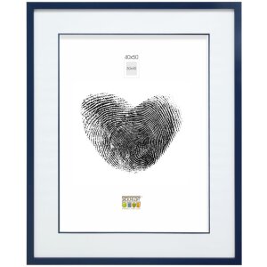 Deknudt Holz Bilderrahmen S43AM6 blau mit Passepartout...