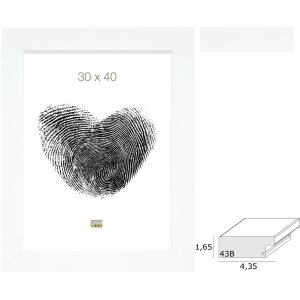 Deknudt S43BK Holz-Bilderrahmen weiß 13x18 cm bis...