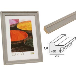 Deknudt Holz-Bilderrahmen S45ES3 grau 9x13 cm bis 40x60 cm