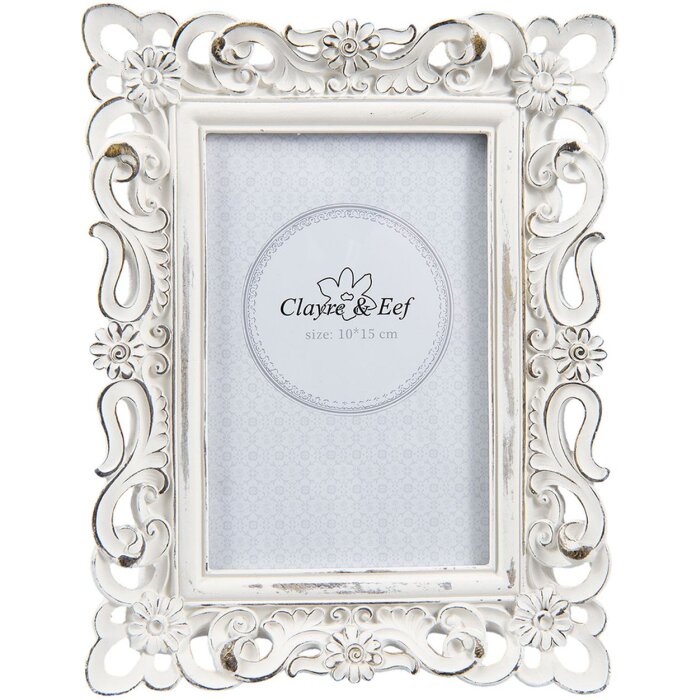 Фоторамка Clayre & Eef 2F0499 - 17x2x22 см - 10x15 см білого кольору