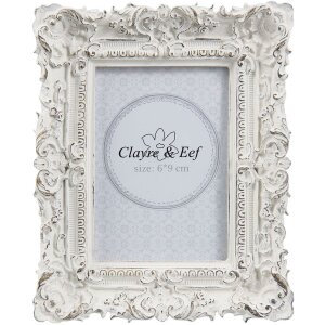 Фоторамка Clayre & Eef 2F0506 - 10x2x12 см - 6x9 см біла
