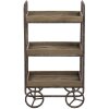 Clayre & Eef 50284 Кухонная тележка 51x26x94 см коричневый дерево железо прямоугольник