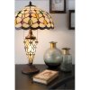 Настільна лампа Tiffany Clayre & Eef 5LL-5182 - Ø 40x60 см E27 - макс.2х60 Вт - E14 - макс.1х15 Вт мульти