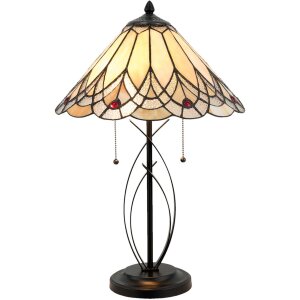 Настільна лампа Tiffany Clayre & Eef 5LL-5186 - Ø 40x60 см - E27 - Макс. 2х60 Вт мульти