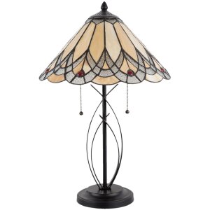 Настільна лампа Tiffany Clayre & Eef 5LL-5186 - Ø 40x60 см - E27 - Макс. 2х60 Вт мульти