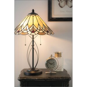 Настільна лампа Tiffany Clayre & Eef 5LL-5186 - Ø 40x60 см - E27 - Макс. 2х60 Вт мульти