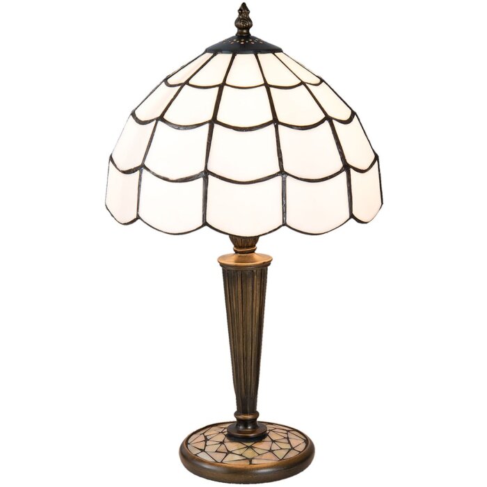 Настольная лампа Tiffany Clayre & Eef 5LL-5936 - Ø 25x43 см - E27-max 1x40W белый