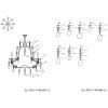 Люстра Clayre & Eef 5LL-CR12 - 90-150 x Ø 75 см 8x E14-40w мульти