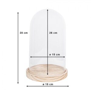 Clayre & Eef 6GL2170 Колокол Ø 18x28 см стеклянный круглый