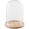 Clayre & Eef 6GL2171 Банка для дзвонів Ø 23x29 см скляна кругла банка для дзвонів