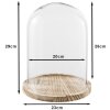 Clayre & Eef 6GL2171 Банка-колокол Ø 23x29 см стекло круглая стеклянная банка-колокол