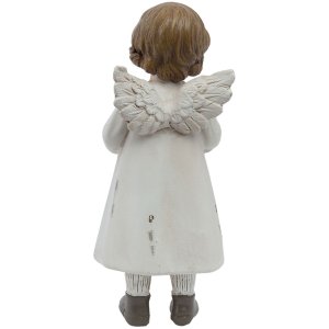 Ангел Clayre & Eef 6PR1133 - 6x5x14 см білого кольору
