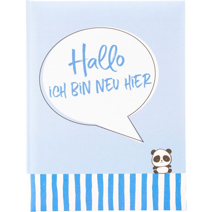 Goldbuch Babytagebuch Ich bin neu hier blau 21x28 cm mit Panda-Motiv