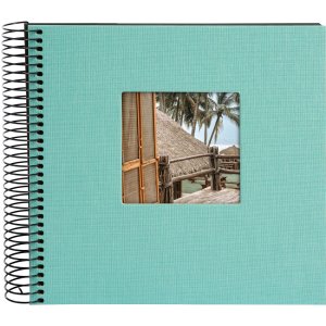 Альбом на спирали Goldbuch Bella Vista aqua 20x20 см 40 черных страниц