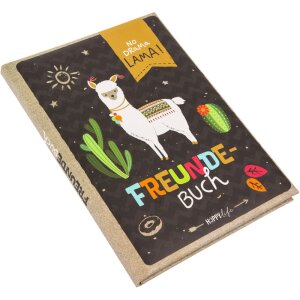 Goldbuch Freundebuch HAPPYlife Lama 15x21 cm 88 Seiten Kunstdruckeinband