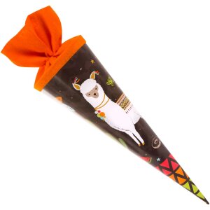 Goldbuch Schultüte 35 cm HAPPYlife Lama, Farbe: Mehrfarbig, Größe: 35 x 11,5 cm