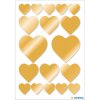 Herma DECOR Sticker Herzen Gold, 2 Blatt, 36 Stück, gold, verschiedene Größen