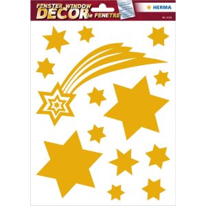 Herma DECOR Fensterbild Sterne Gold A4 210x297 mm