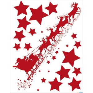 Herma DECOR Fensterbild Schlittenfahrt, weiß, 210 x...