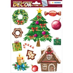 Herma DECOR Fensterbild Weihnachtszeit, 210x297 mm, 12...