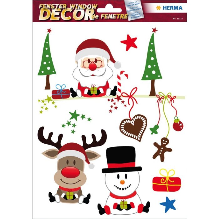 Herma DECOR Fensterbild Weihnachtsfreude 210x297mm 5 Sticker