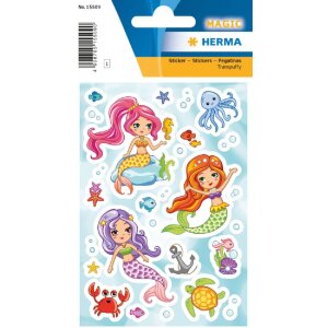 Herma MAGIC Sticker Little Mermaid Transpuffy, Blatt mit...