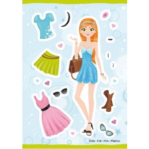Herma MAGIC Sticker Pretty Girl Folie, rosa, 1 Blatt mit 18 Sticker