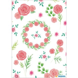 Herma DECOR Blumensticker Beautiful Rose beglimmert