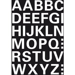 HERMA Buchstaben 15 mm A-Z weiß wetterfeste Folie...