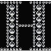 Herma FASHIONLine Crystal Sticker "H" silber 83x0 mm