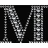 Herma FASHIONLine Crystal Sticker "M" in Silber, Gr. 83 x 0 mm