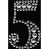 Herma FASHIONLine Crystal Sticker "5";"Herma Crystal Sticker, Silber, 5er Pack