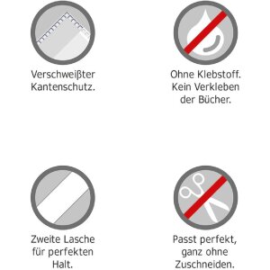 Захисна обкладинка для книг HERMÄX BASIC 275x540 мм, прозорая