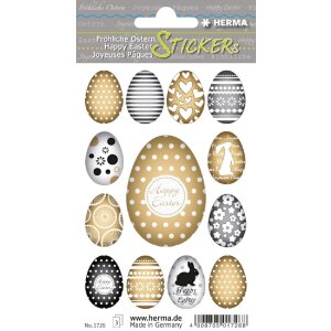 Herma DECOR Sticker Happy Easter Goldeier, Gold, 39...