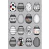 Herma DECOR Sticker Happy Easter Eierset Schwarz Weiss