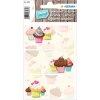 Herma DECOR Sticker Cupcakes 3 Blatt 9 Sticker Papier für Geschenke und Karten