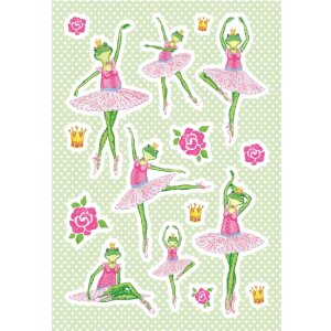 Herma MAGIC Sticker Frosch Ballerina Folie beglimmert