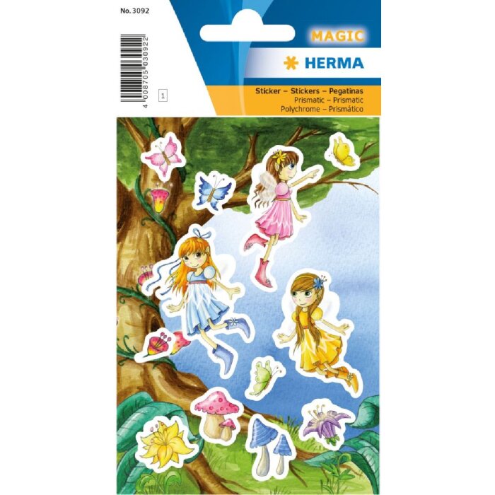 Herma MAGIC Sticker Zauberfeen Prismaticfolie farbig selbstklebend