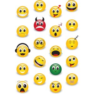 Herma MAGIC Sticker Emojis Stone, 1 Blatt mit 20 Sticker