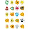 Herma MAGIC Sticker Crazy Suns Puffy, bunt, 1 Blatt mit 20 Sticker