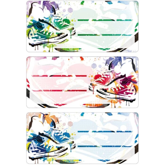 Herma VARIO Schuletiketten Chucks 76x35 mm Weiß 9 Stück