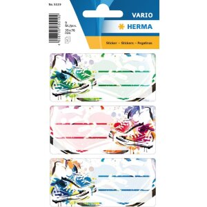 Herma VARIO Schuletiketten Chucks 76x35 mm Weiß 9...