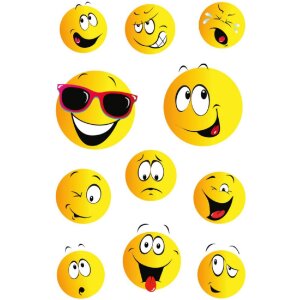 Herma DECOR Sticker Happy Face, Farbe: Mehrfarbig,...