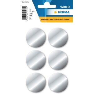 Herma DECOR Silberetiketten 32 mm permanent haftend